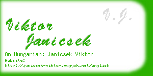 viktor janicsek business card